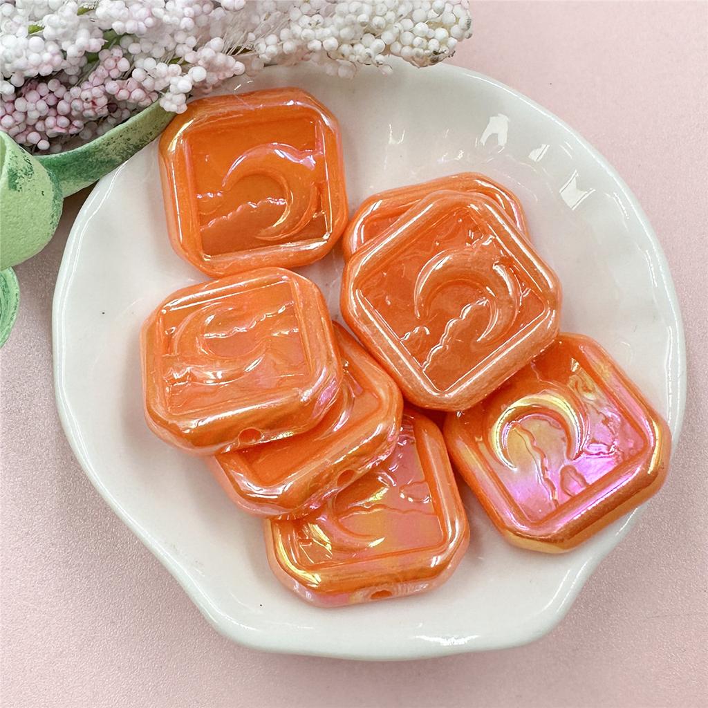 Acrylic 23 * 22.5mm DIY Jewelry Making Fashion Handmade material DIY Hair Jewelry Accessories Cloud moon beads 7Pcs Accessories