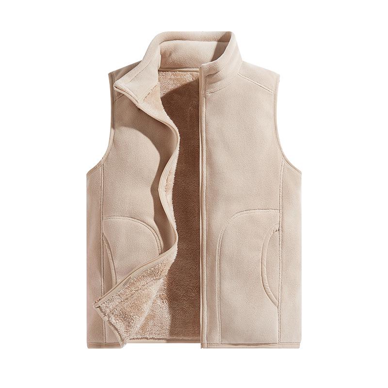 Couples  Double-Sided Fleece Jacket with Hoodie Vest, Added Warmth, Thick Inner Layer - Men s & Women s Fall/Winter Outerwear L