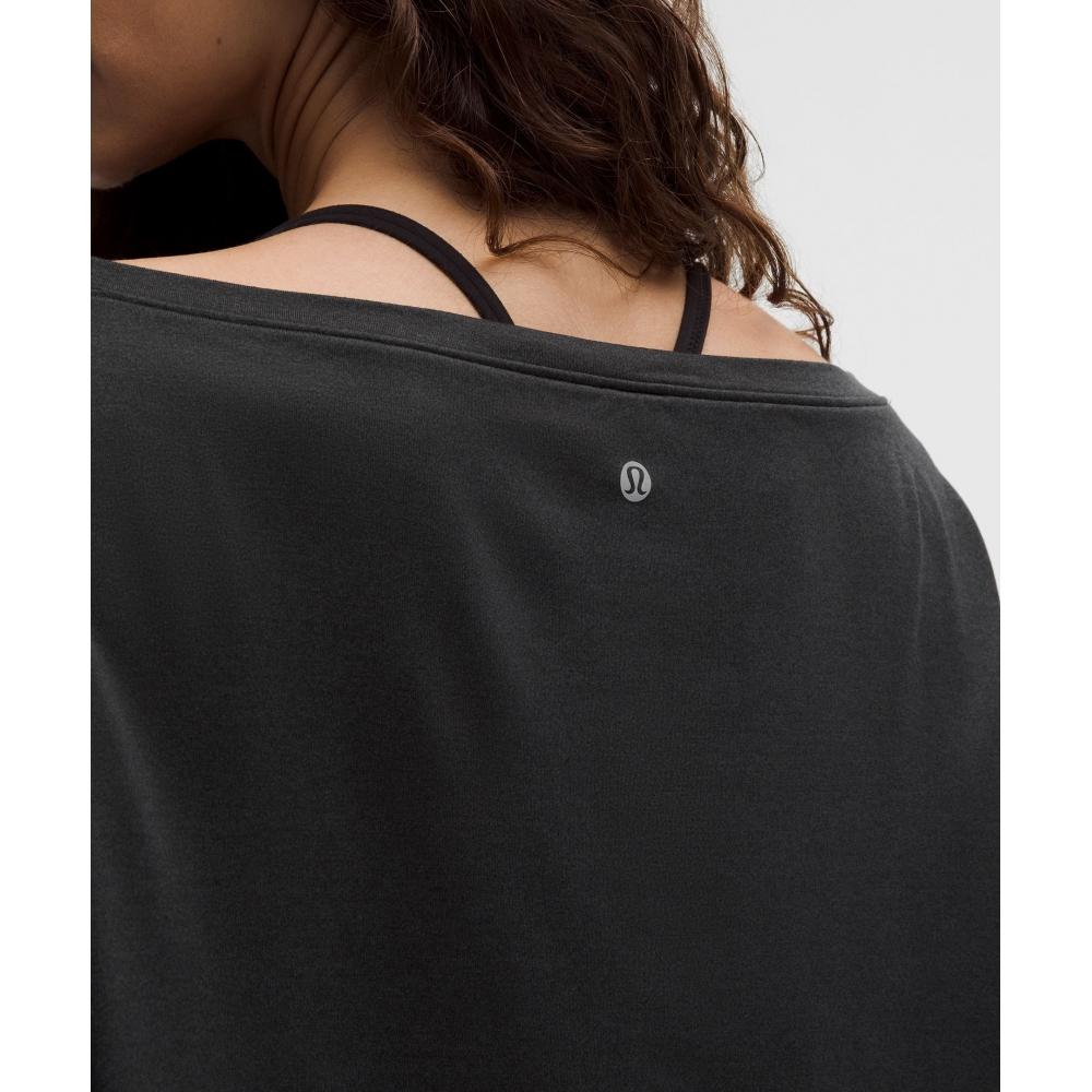 Lululemon Softy Suedey Relaxed Boatneck Long Sleeve Shirt Black Black