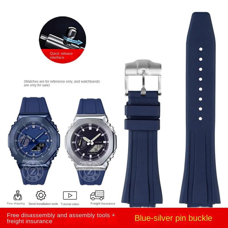 For Casio G-SHOCK GA-2100 GA-2110 Soft Rubber Watchband GM-5600 GA2100 GM2110 Quick Release Silicone Watch Strap Men's Bracelet