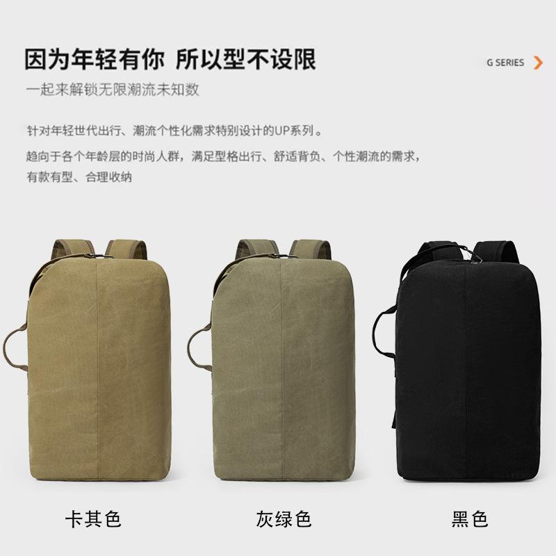 Schultasche Rucksack Herrenrucksack Segeltuchtasche Große Kapazität Eimertasche Outdoor Bergsteigen Reisetasche Gepäck Sport Herren Tasche