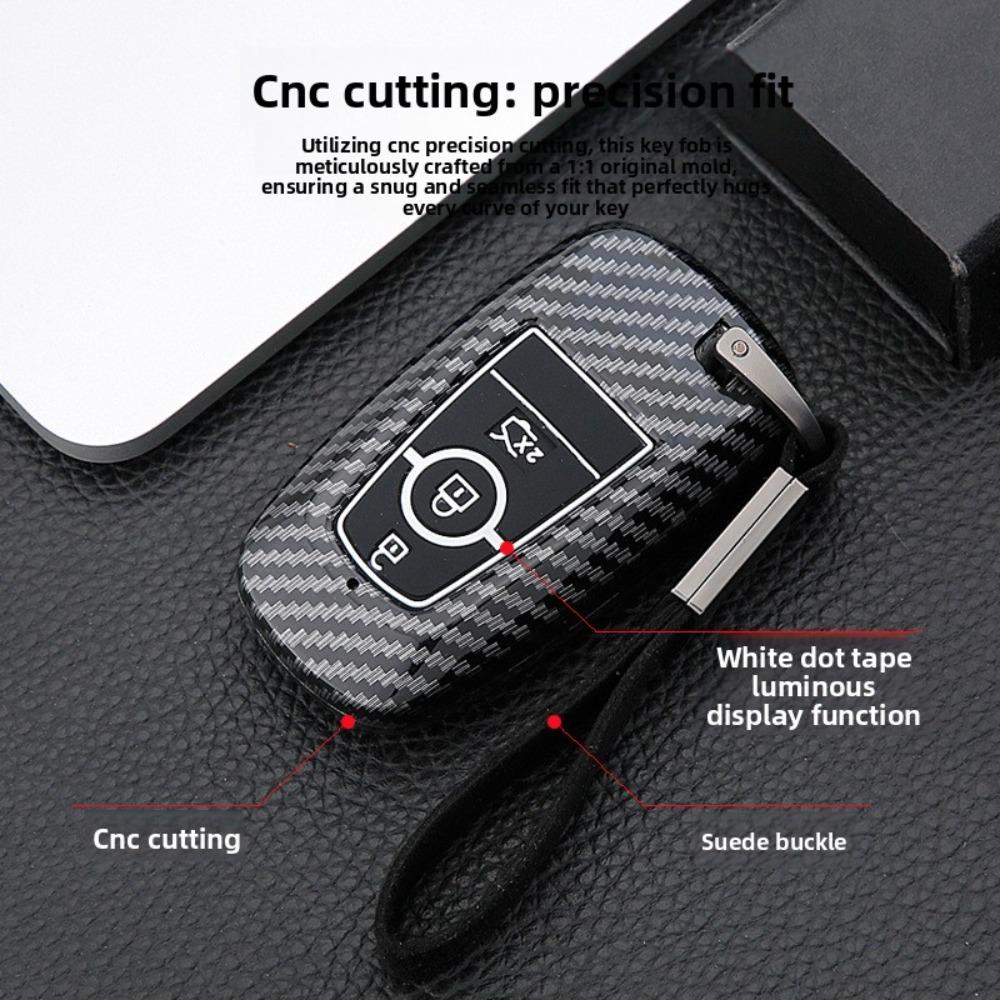 For Ford 2019 Mondeo Key Case Carbon Fiber Cover for Escape Taurus Foldable Key Shell