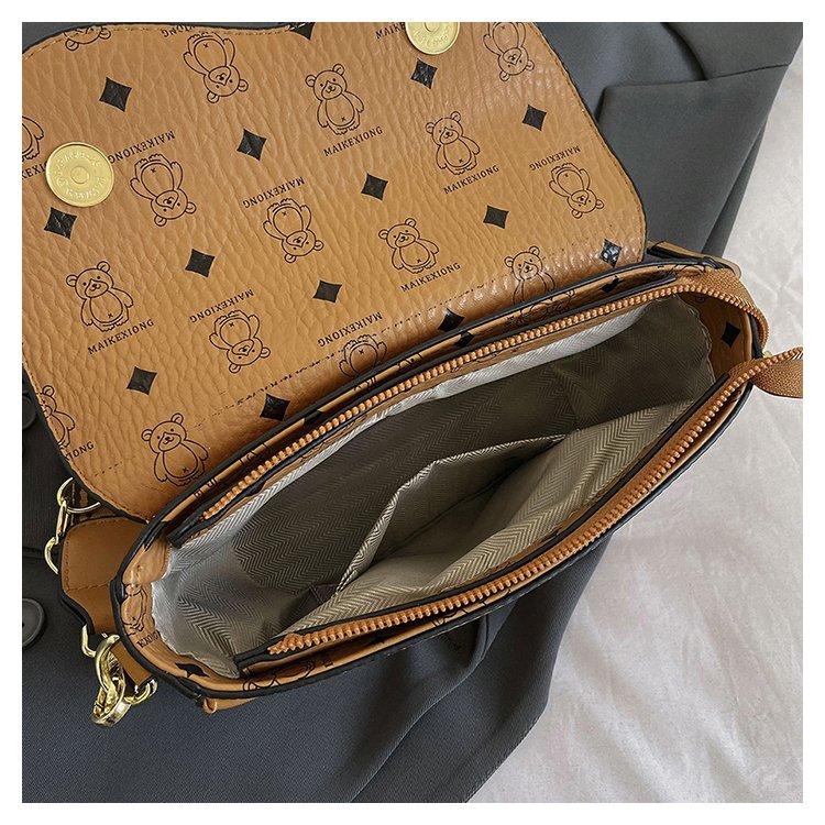 Tekstur Salveske for kvinner Elegant håndveske for damer Stor kapasitet Mote Kvinne Trend Utskrift High-End Skulder Messenger Bag