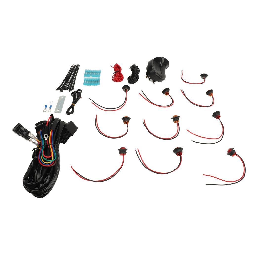 DC12V Turn Signal Horn Kit Universal Fit Street Legal Rocker Switch Kit for UTV ROV ATV Golf Cart