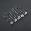 20pcs Fashion Luxury Pearl Plum Blossom Bridal Hairpin Vintage U-Shape Alloy Hairpin Fork Floral Headpiece Wedding Hair Jewelry