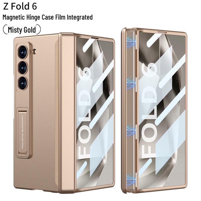 Samsung ZFold6 Magnetisches Scharnier Case: Vollständige Abdeckung, Integrierte Folie & Hartschalen-Halterung