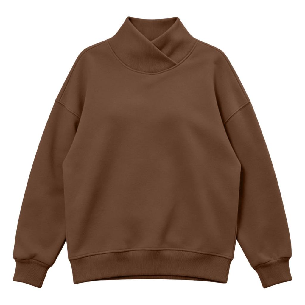 Women's Long Sleeve Round Neck Pullover Sweatshirt for Casual Everyday Wear