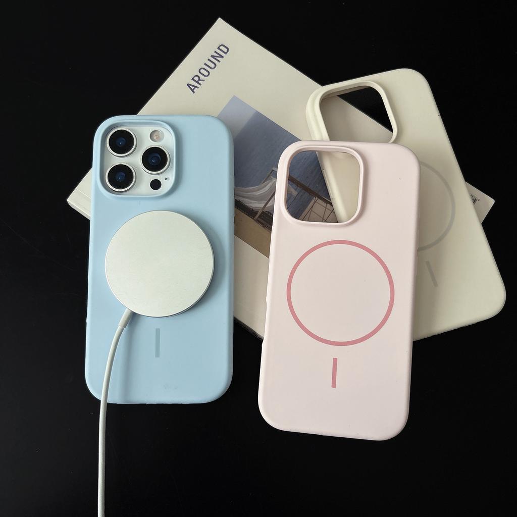 Soft Liquid Silicone Phone Case for Magsafe Mag Safe iPhone 17 Air 16 15 Plus 14 13 Pro Max Magnetic Shockproof Protective Phone Cover Accessories