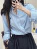 Unisex Classic RL Old Money Embroidered Horse Long Sleeve Casual Shirt