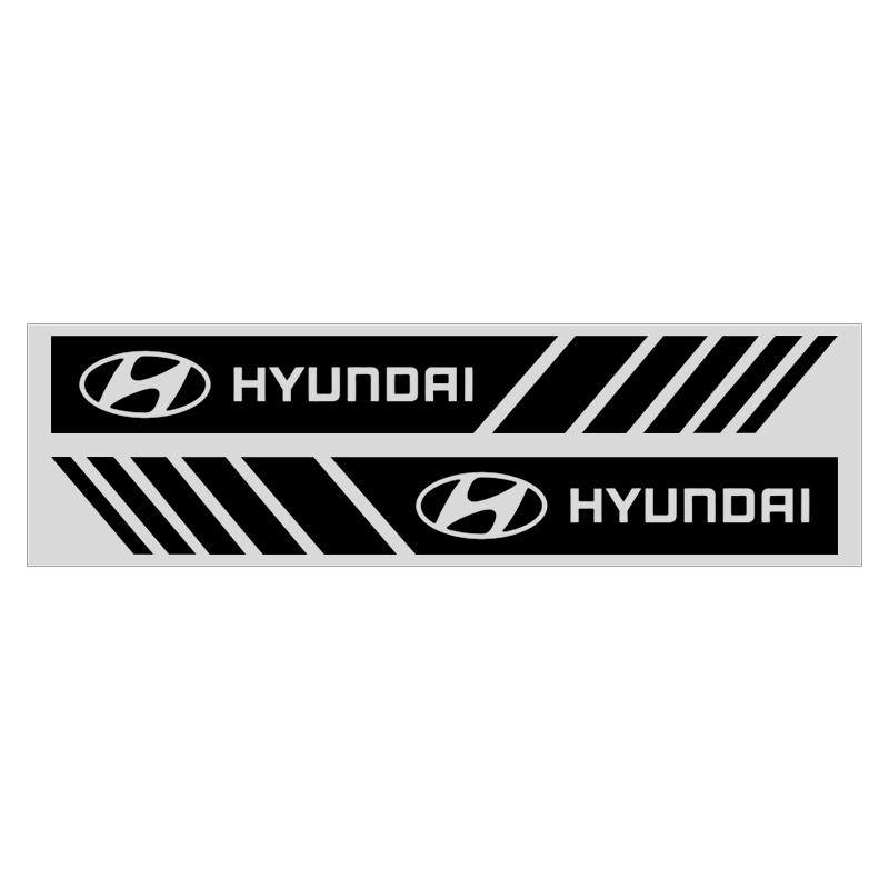 

2Pcs Car Stripe Stickers Rearview Mirror Reflective Vinyl Decals Decoration For Hyundai IX35 Bayon Kona I30 ElantraSolaris Palisade чорний