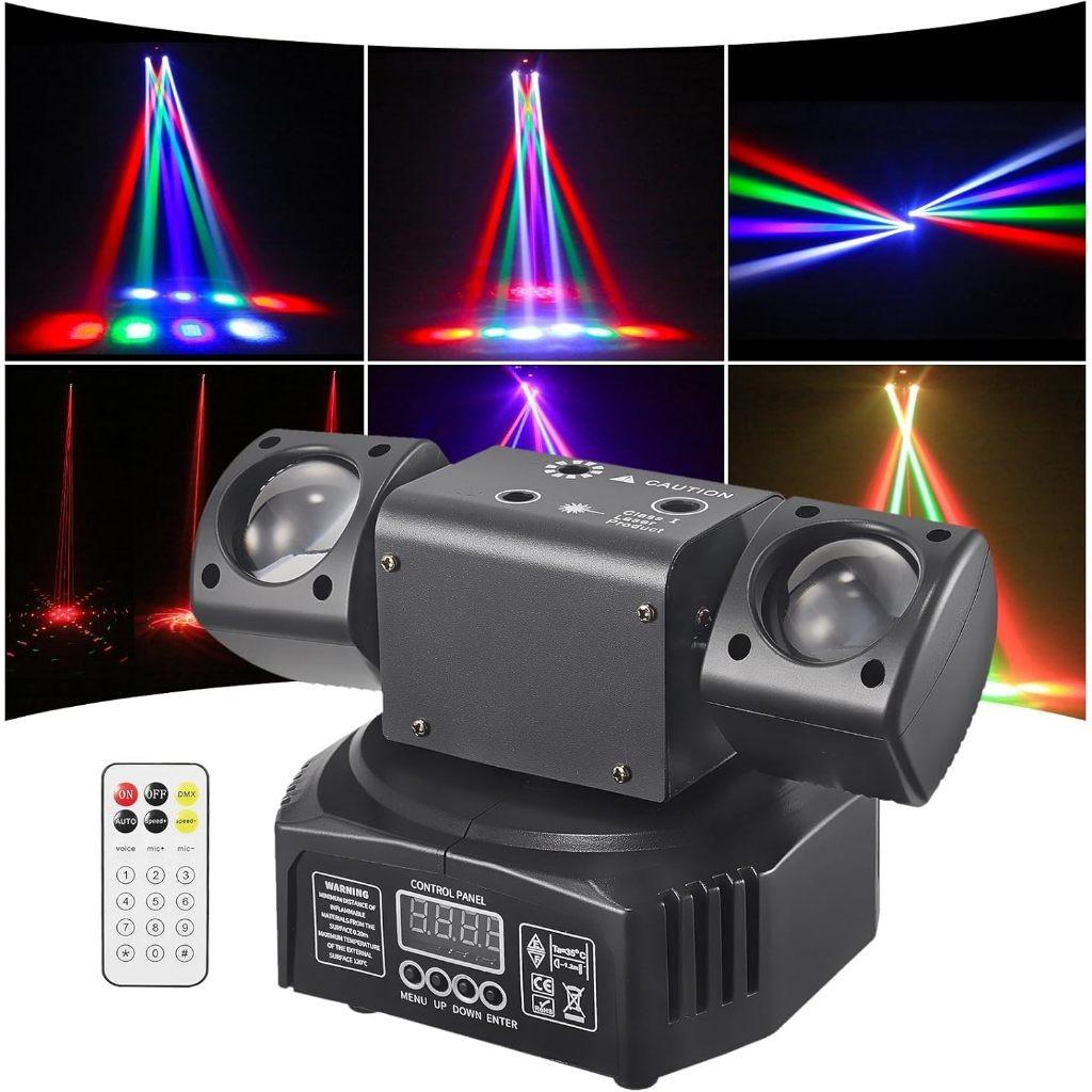36W Moving Head Light RGBW RG Disco Party Laser Light Christmas Rotating LED Stage Effect Light
