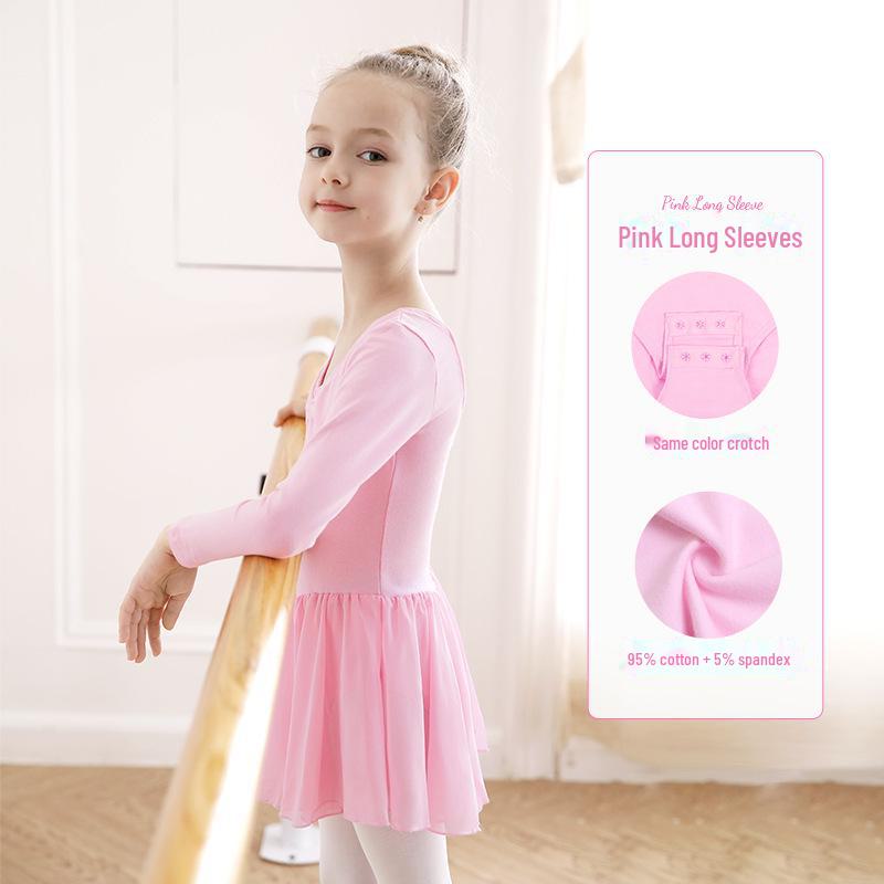 Girls' Long Sleeve Ballet Dance Jumpsuit - Autumn Chinese Dance Costume
