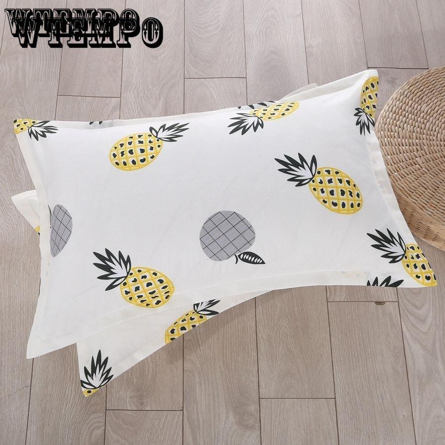 Printed Pillowcase Bedding Fashion Student Dormitory Essential Pillowcase 48X74cm A Pair