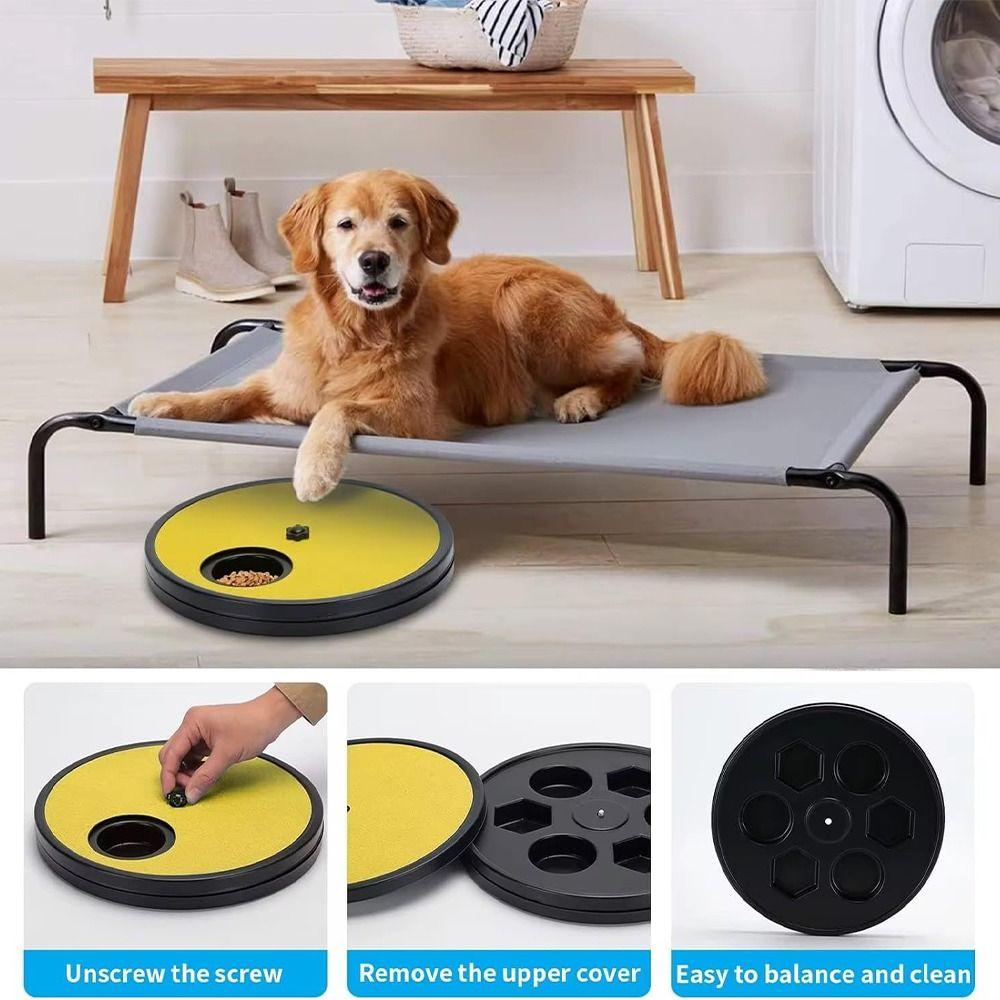 Non-Slip Dog Scratch Pad 360° Rotating Dog Slow Food Toys Dog Nail File Board  Nail Trimming