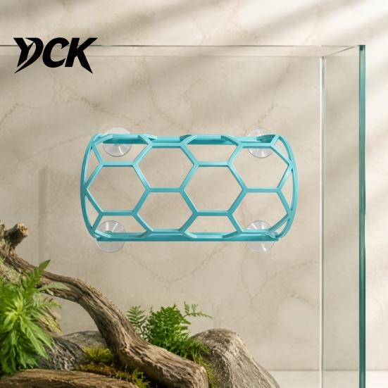 3D Printed Pet Habitat Reptile Honeycomb Climbing Shelf, Suction Cup Snake Tunnel Hide, Rest Platform Breathable Cave for Ball Python, Lizard,