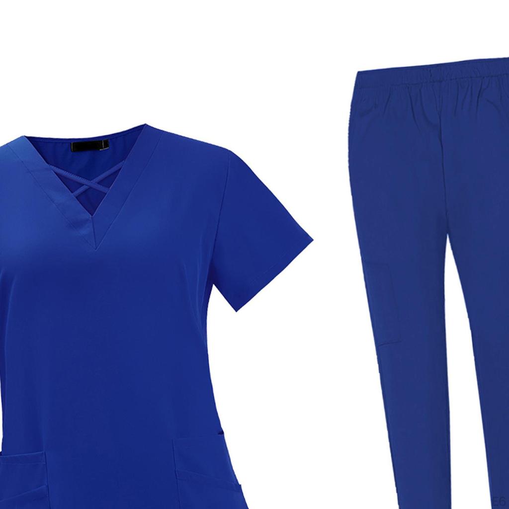 Elastic Waist Scrub Set for and Jogging, Featuring Soft Breathable Design Medical