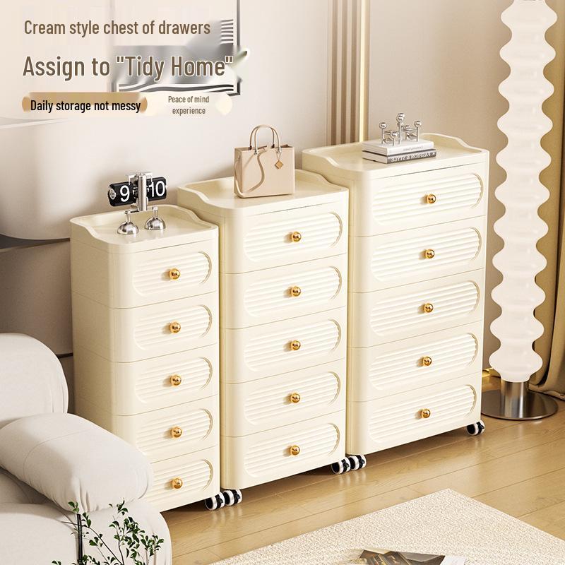Kids' Snack Organizer: Plastic Drawer Storage Cabinet for Living Room