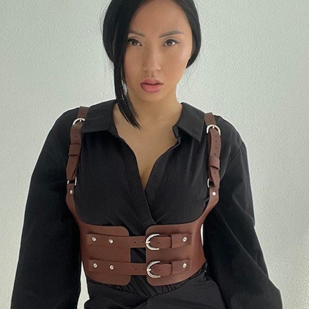 Women Trend Punk Waist Belt Decoration Female Street Style Wide Waistband Corset Harness Leather Belt Gothic Clothing Accessorie