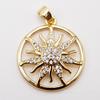Sunflower Pendant Necklace and Bracelet Set with Pearl Chain and Crystal Accents Round Shape Jewelry for Women and Girls