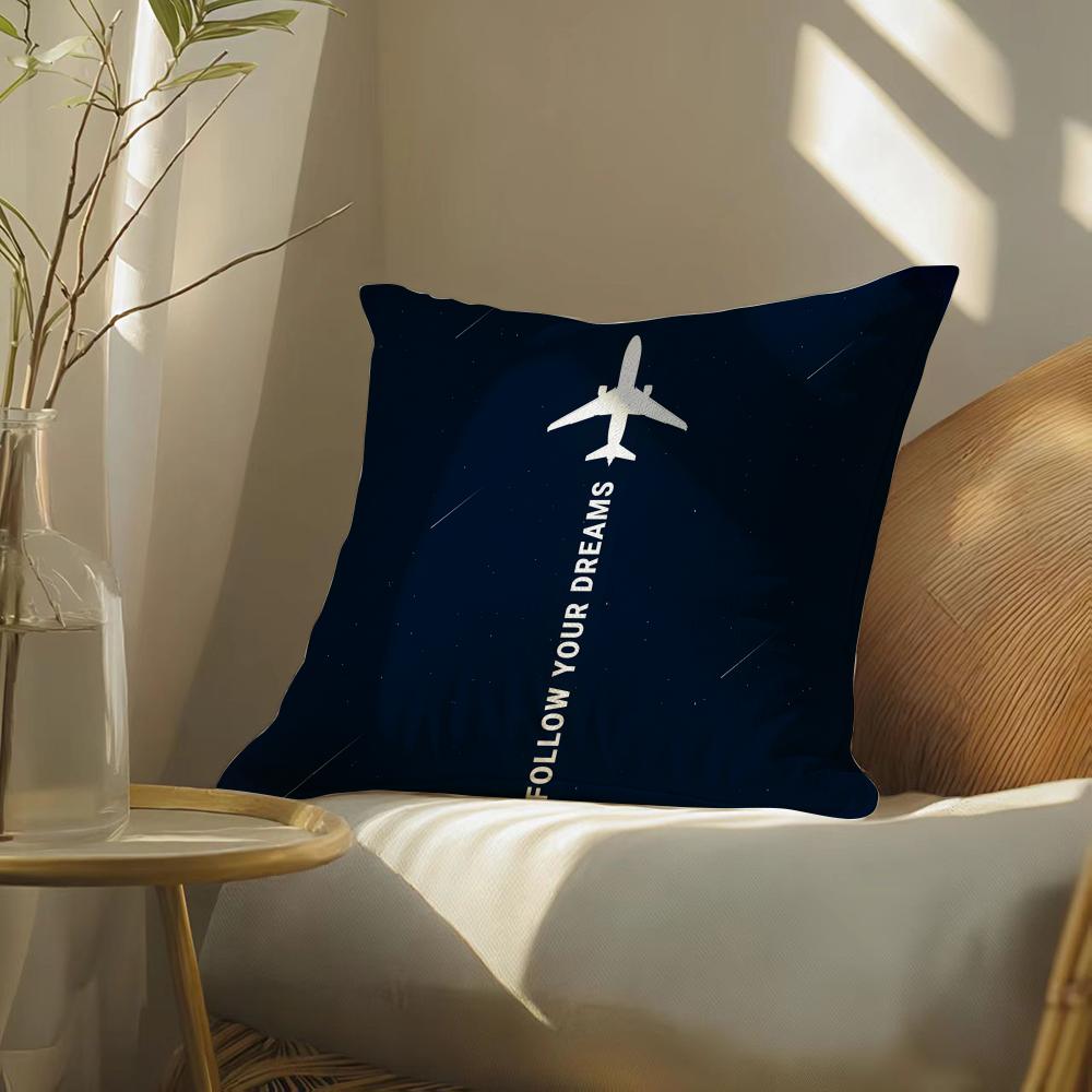 Pinyinletterflightgiftaireraftpilot Pillow Case Pillowcase, Double-Sided Printed, Sofa Cushion, Bedroom Headboard