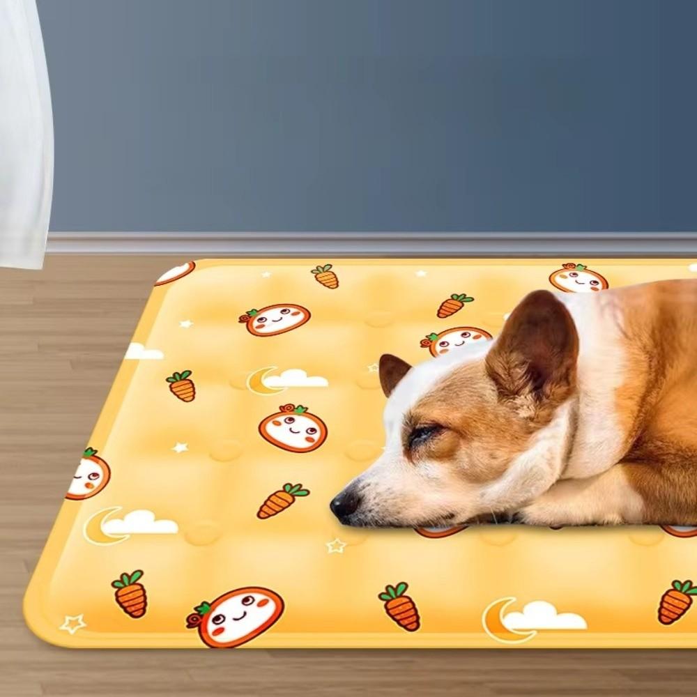 Cartoon Cat Sleeping Pad Anti Bite Cool Nest Portable Pet Cooling Mat for Small Dogs