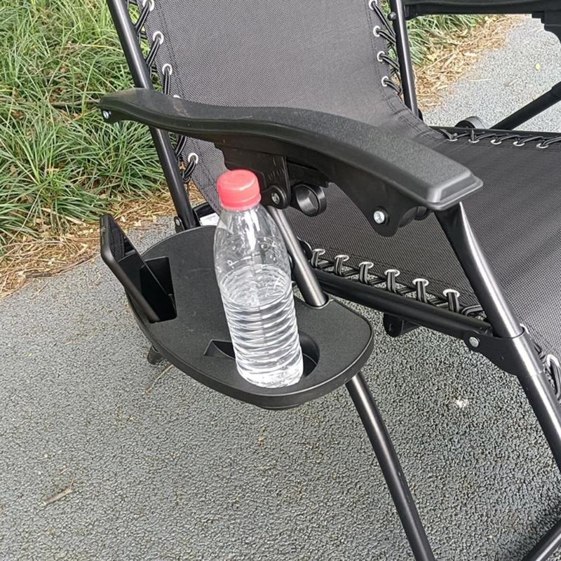 Clip On Sides Recliner Cup Table Tray Lounges Chair Cup Holder Tray with Mobile Phone Slot Cup Holder Slot & Snack Tray