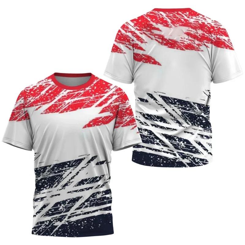 Fashion Simplicity Harajuku Sportswear T Shirt For Men Outdoor Badminton Table Tennis Training Clothing Casual O-neck Loose Tops