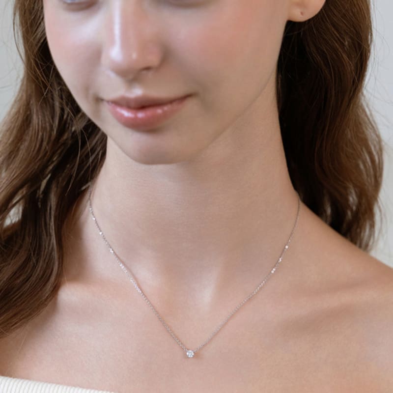 Tatiana (Silver 925) Moissanite 0.25 Carat Necklace DN0008