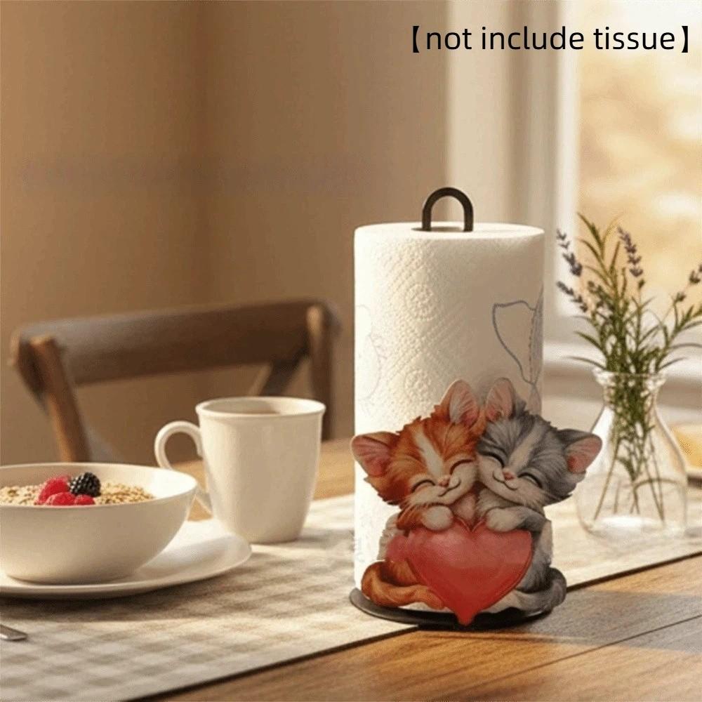 Rabbit Roll Paper Towel Holder Fruits Tissue Storage Rack Vertical Napkins Rack  Countertop