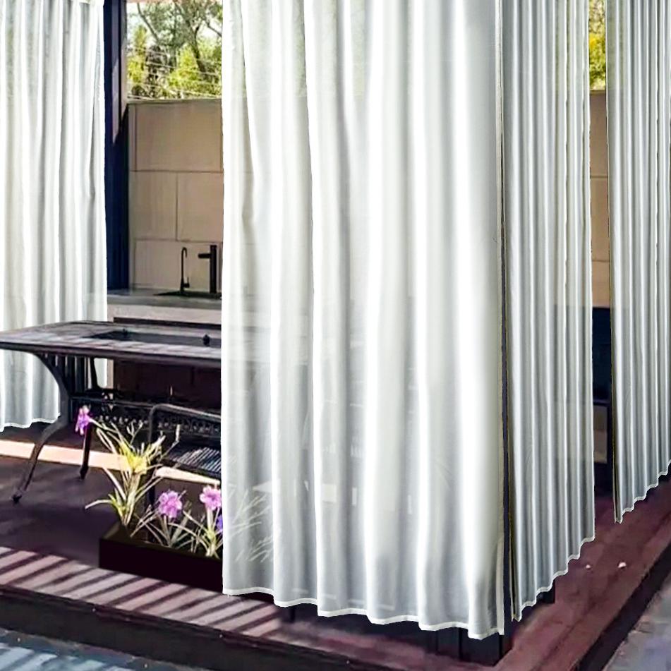 Window Screen Terrace Outdoor Pavilion Light-Filtering Sheer Curtain Outdoor Curtain Waterproof Sheer Curtain