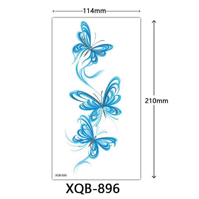 Small Full Arm Tattoo Sticker, Flower Letters, Plain Flower Tattoo Sticker Tattoo