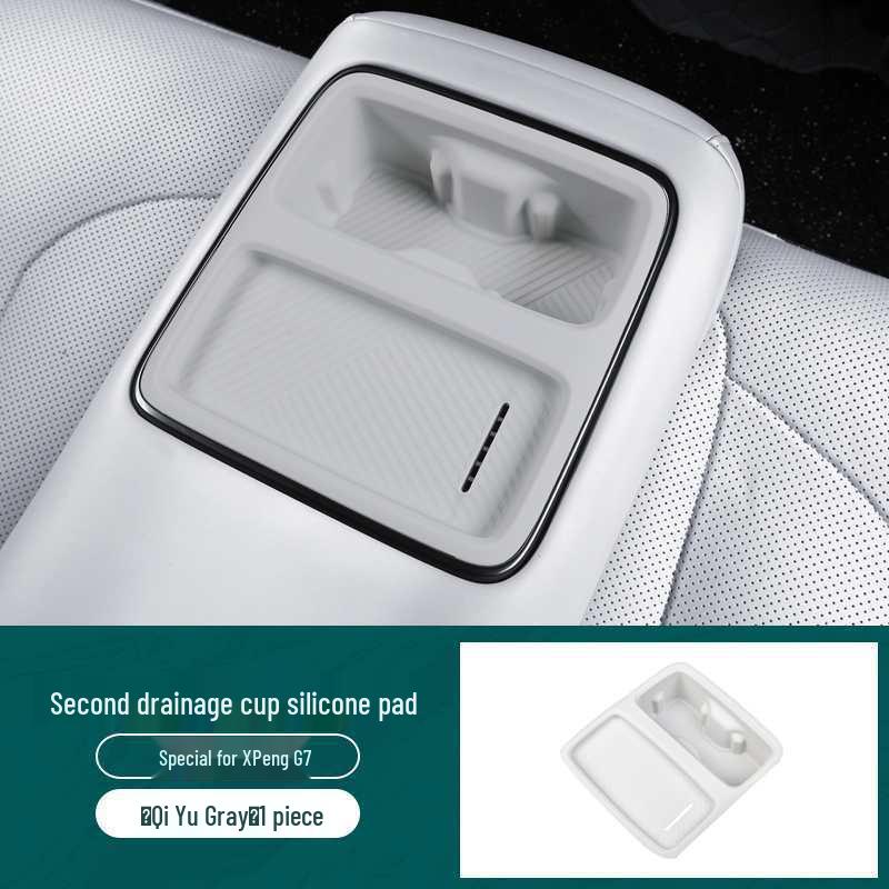 Xiaopeng G7 Rear Armrest Wireless Charging Cup Holder Silicone Pad Accessory
