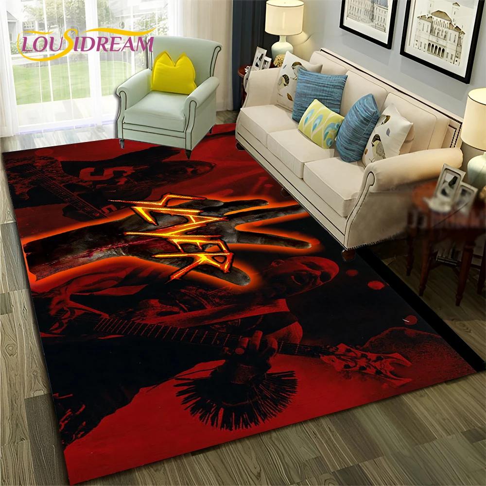 Heavy Metal Band Slayer Rock Carpet Rug for Home Living Room Bedroom Sofa Doormat Decor,kids Play Area Rug Non-slip Floor Mat