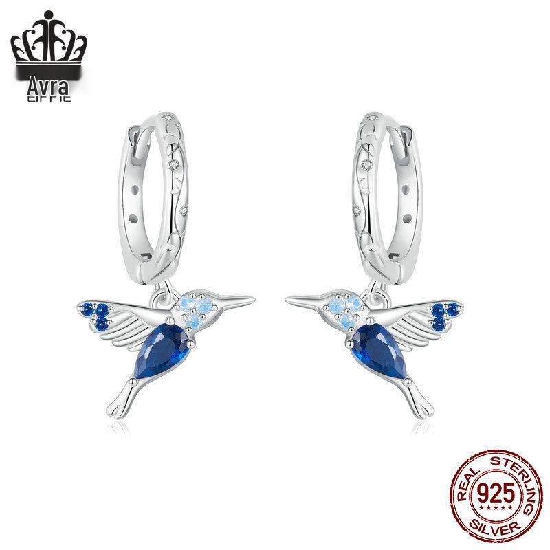 

Серьги-колибри Avle All-Match для женщин, стерлинговое серебро S925, опаловые украшения с платиновым покрытием