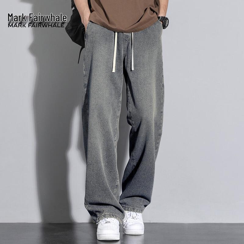 Mark Fairwhale Men s Loose Straight-Leg Denim Jeans 3XL