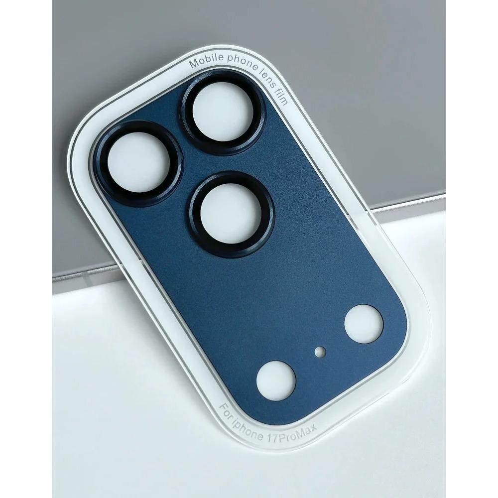 Luxury Solid Color Metal Alloy Bumper Lens Full Protect Case for IPhone 17 Pro Max / 17Pro Camera Tempered Glass Film Scratch Cover Cap Phone Accessry