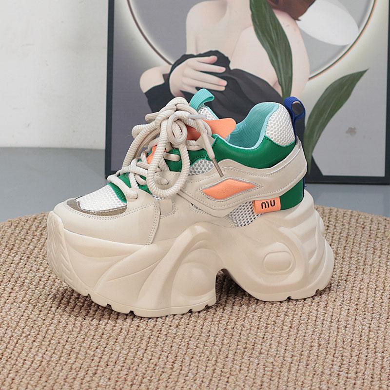 

Мода 10СМ Воздушная сетка Микрофибра Кожа Массивные Кроссовки Ботильоны Обувь Женская Платформа Танкетка Блеск Высокий Бренд Удобные Летние 34 небесно-голубой