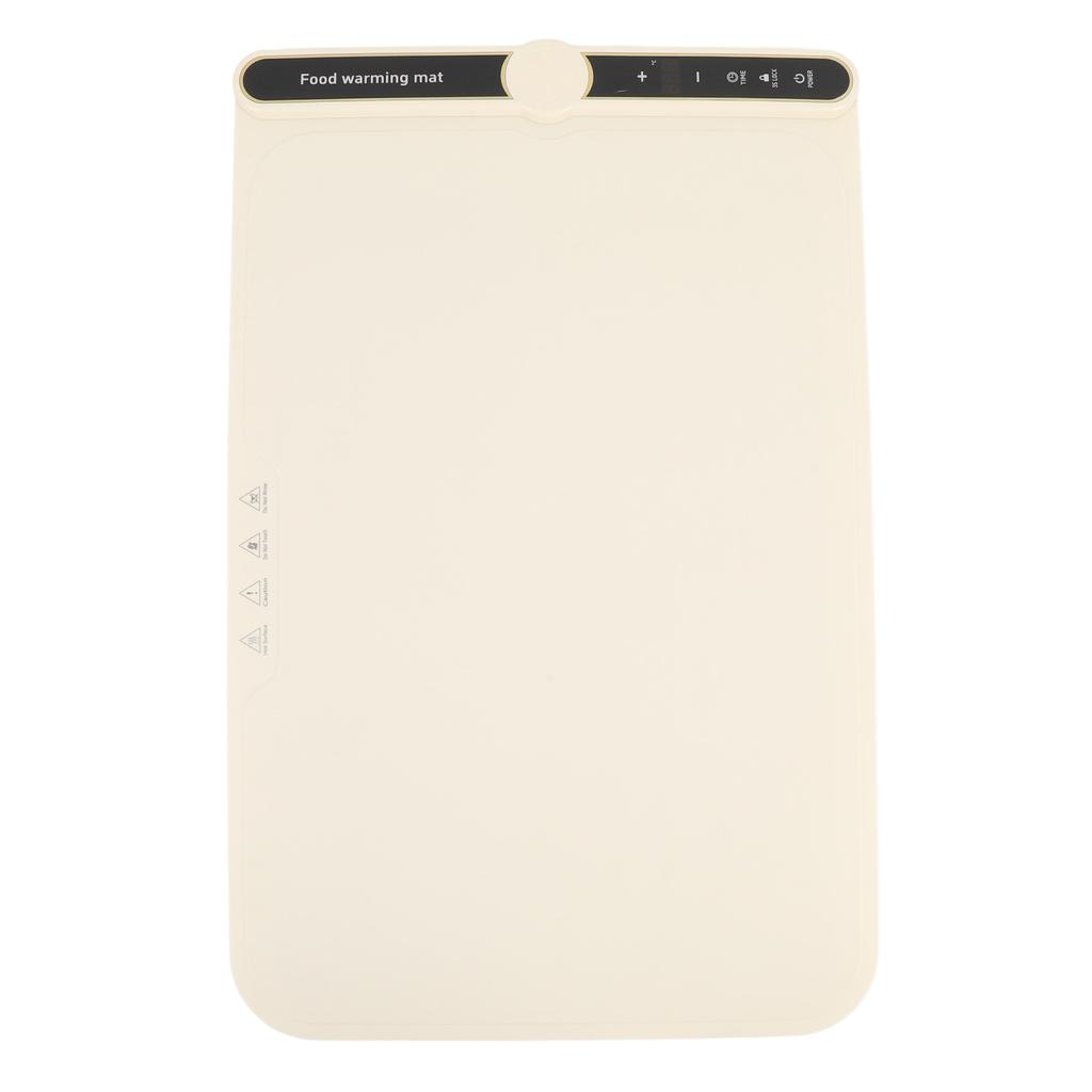 Warming Mat for Food 330W Full Surface Heat in 8s 9 Temperature Settings 6 Hours Time Child Lock Sil
