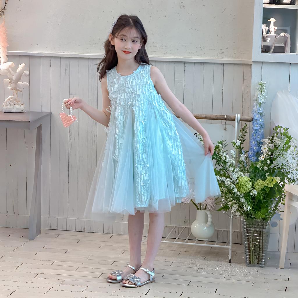 Girls' Dress Summer Dress 2026 New Style Children's Performance Super Beautiful Sweet Princess Dress Yarn Dress Little Girls' Dress