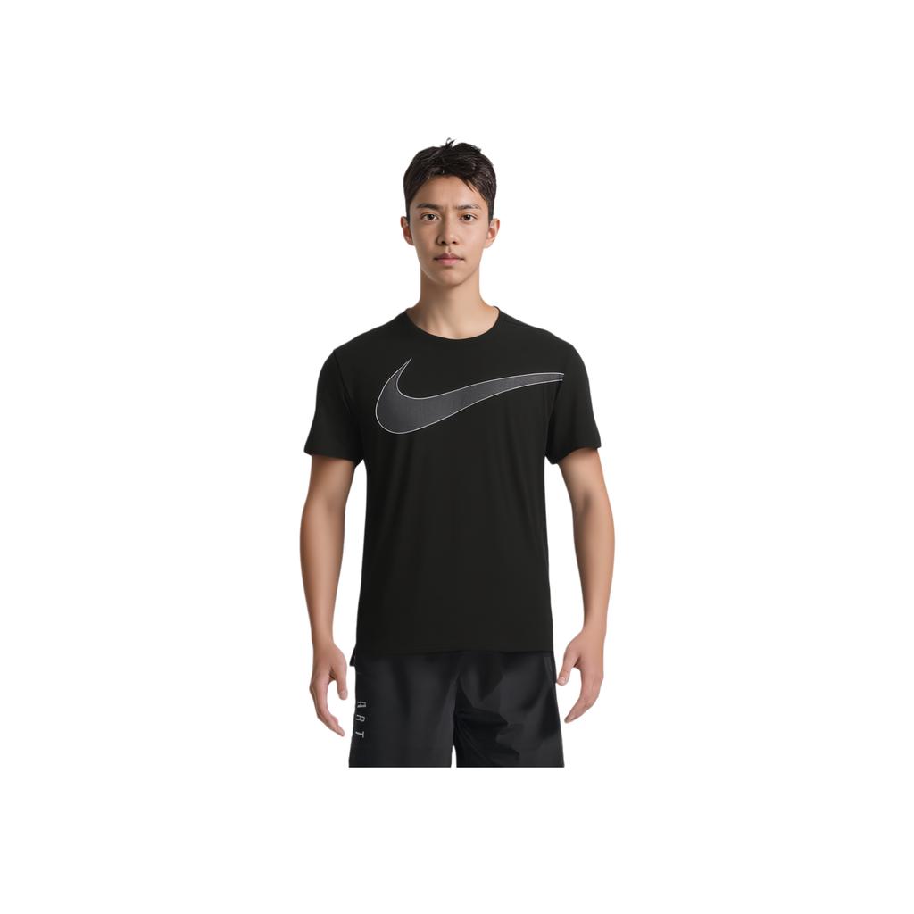 Nike Sport Short Sleeve T-Shirt With Large Swoosh Men Tops Black BV2861-010