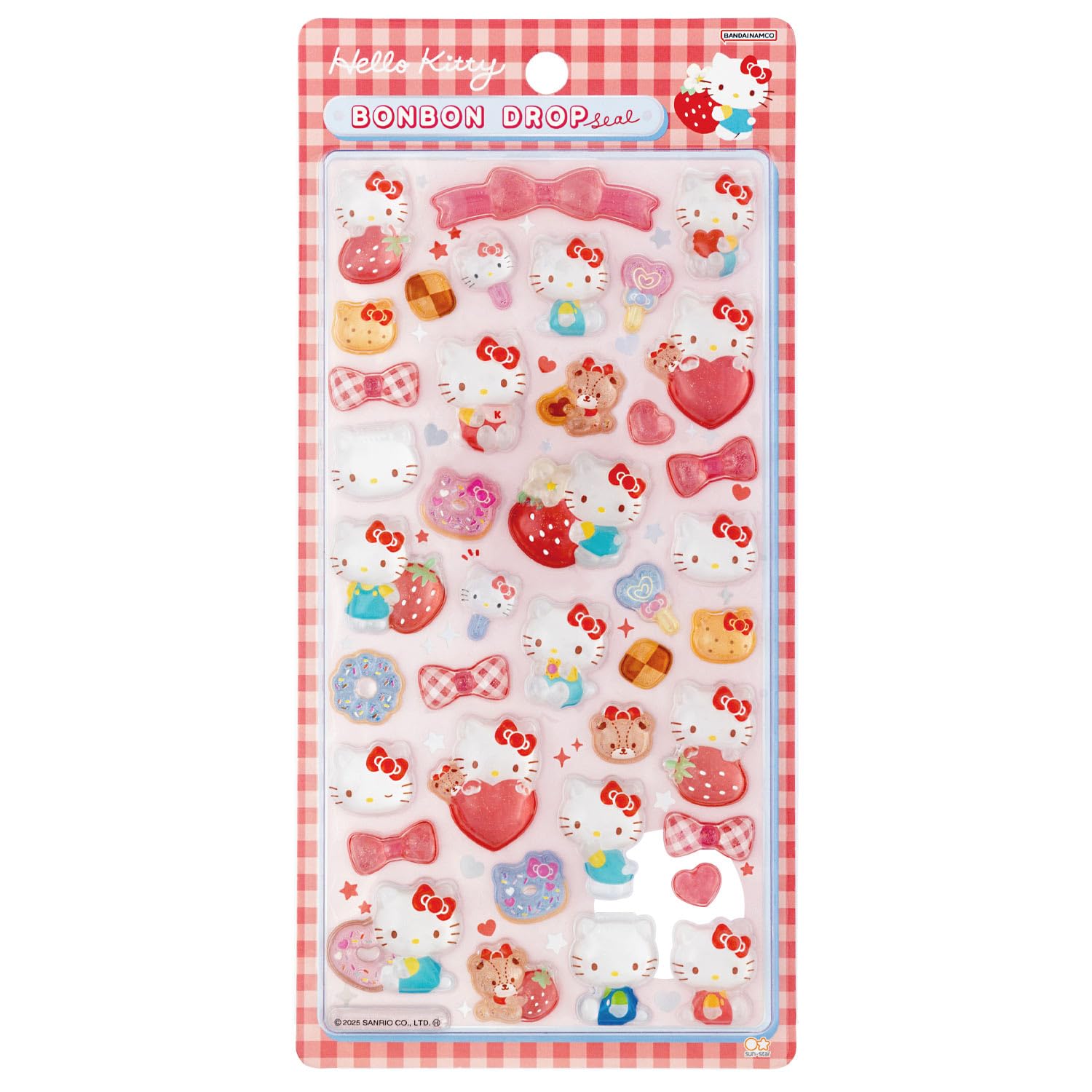 

Канцелярские товары Персонаж Sanrio Bonbon Drop Hello S8812098 Sun-Star Наклейки, Стикеры, Китти, Красный,