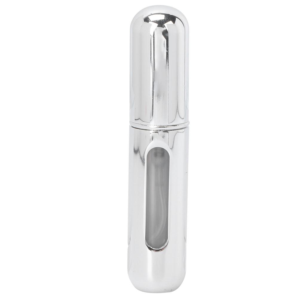 Mini Refillable Perfume Atomizer Bottle Scent Pump Case Cosmetic Spray Bottle 5mlSilver