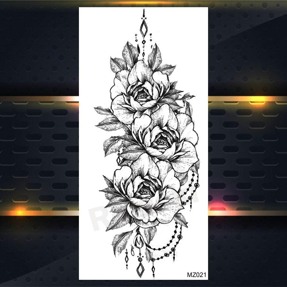 Adler Temporäre Tattoos für Männer Frauen Wolf Schwarz Tier Tattoo Tiger Wald Elch Geometrie Berg Fake Tatoo Skorpion Hände Arm