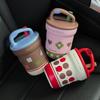 Ceramic Inner Insulated Travel Mug With Portable Design For Women And Couples