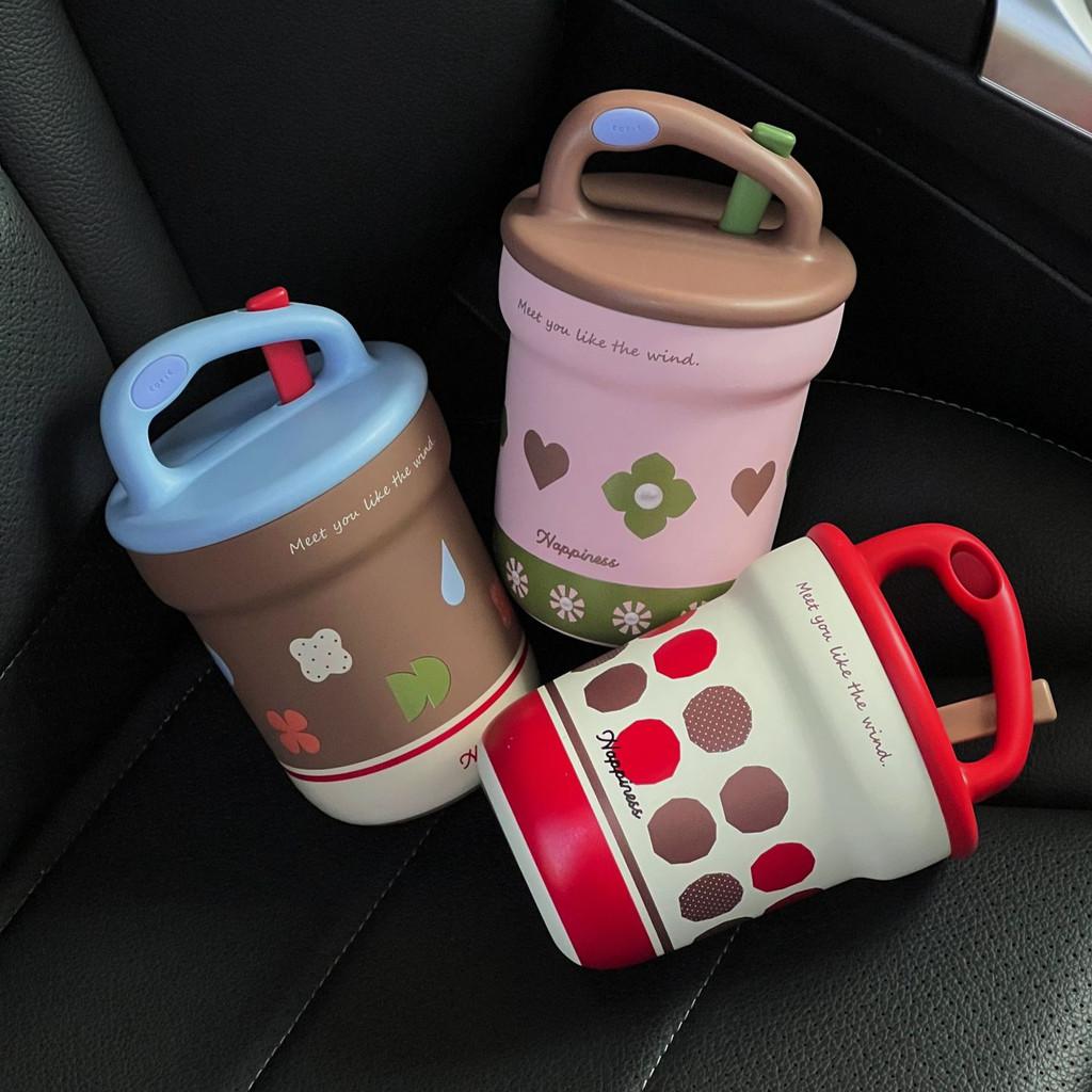 Ceramic Inner Insulated Travel Mug With Portable Design For Women And Couples