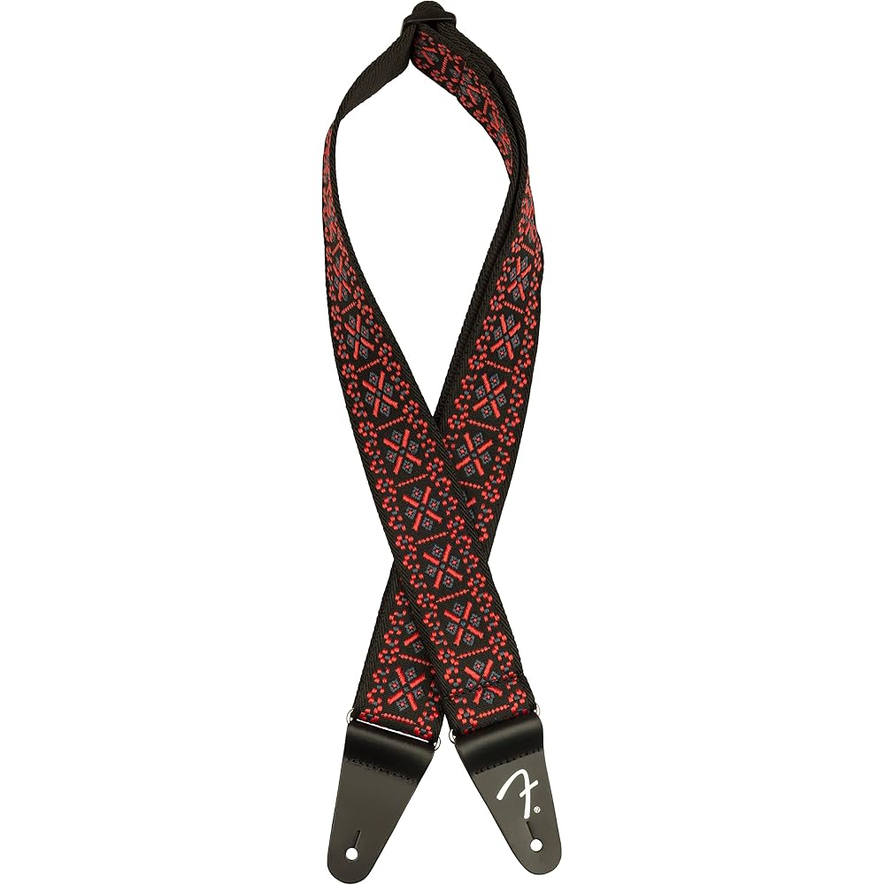 Fender Pasadena Woven Strap Lattice Red 2 Guitar Strap