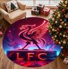 Liverpool F.C Muster Runder Teppich, Innen-/Außenmatte, für Picknick, Spielzimmer, Schlafzimmer, Büro, Wohnzimmer, Heimdeko Teppich, Geburtstagsgeschenk
