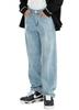 Laquest Loose Fit Straight Size M Men's Light-Colored Jeans, Leg,