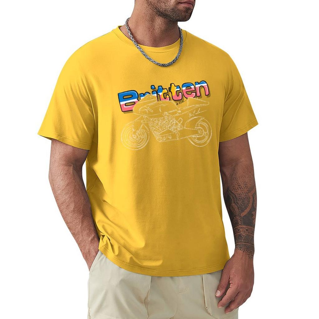 Britten Motorcycle T-Shirt Cute Clothes Essential T Shirt Men T Shirts