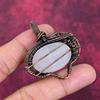 Selenite Druzy Natural Gemstone Pendant Copper Wire Wrapped Pendant Wire Jewelry